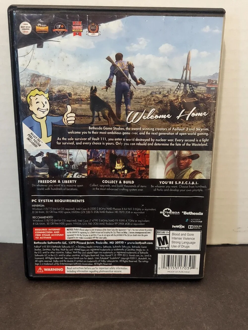 Fallout 4 game for PC Fallout 4 pc complete with vault guide map manual cib